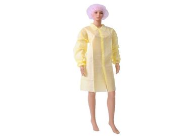 China Anti - Bacteria Medical Lab Jackets , Non Woven Colored Lab Coats With Knit Cuffs  supplier