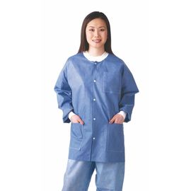 China Dental Medical Disposable Lab Coats Jacket With Single / Double / Mao / Knitted Collar supplier