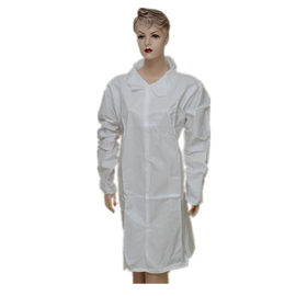 China Breathable Single Use Lint Free Lab Coats For Clean Room / Chemical Workshop supplier