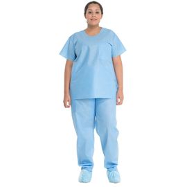 China EO Sterilized Anti - Static Disposable Scrub Suits Isolation 30-60 Gsm supplier